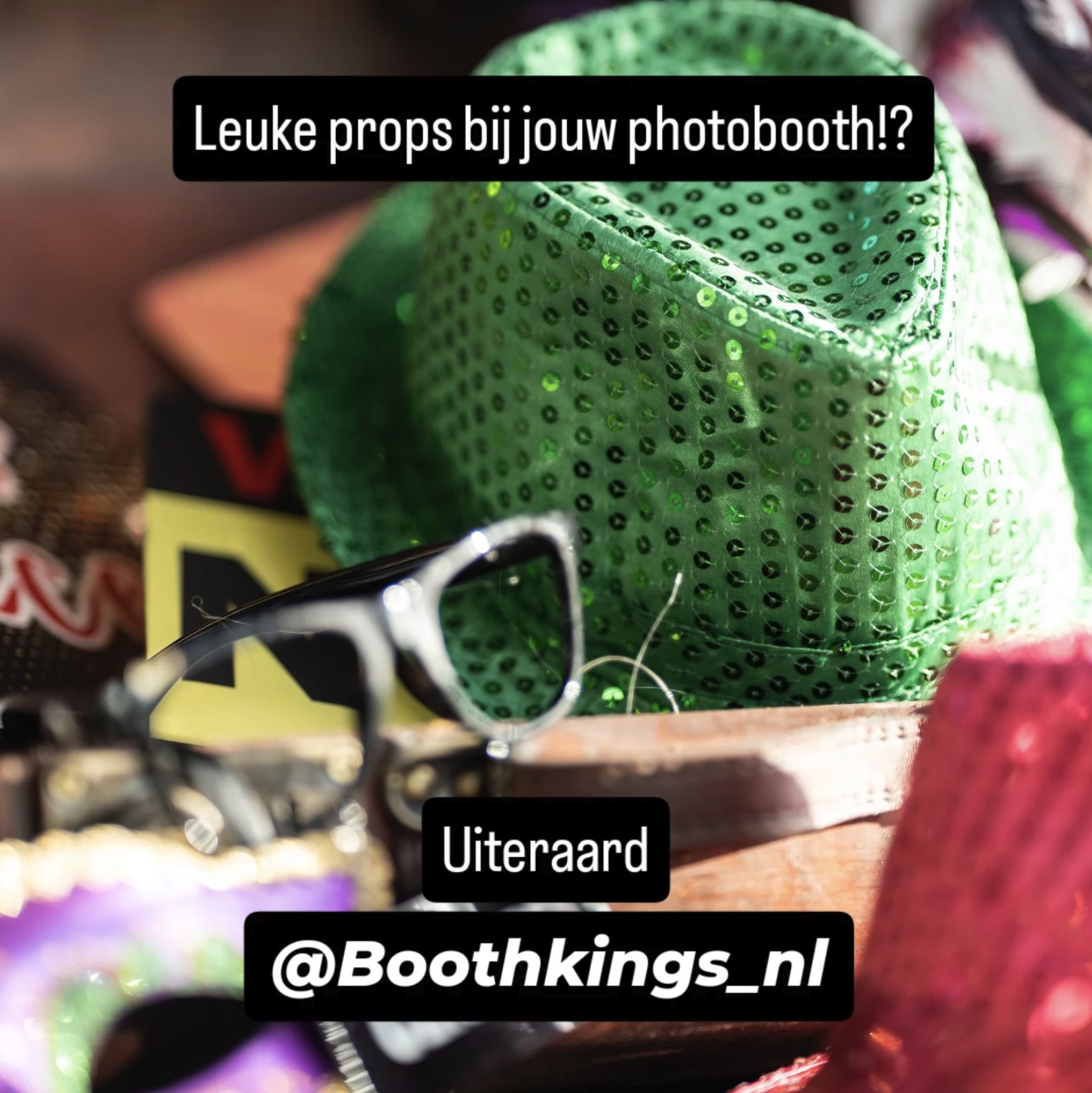 Leuke props bij een Booth Kings photobooth