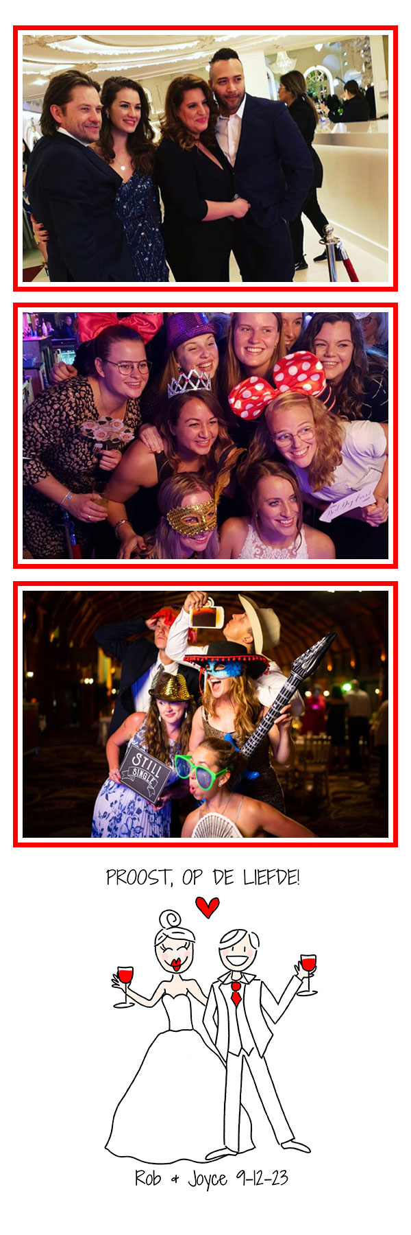 Fotostrip passend bij thema feest