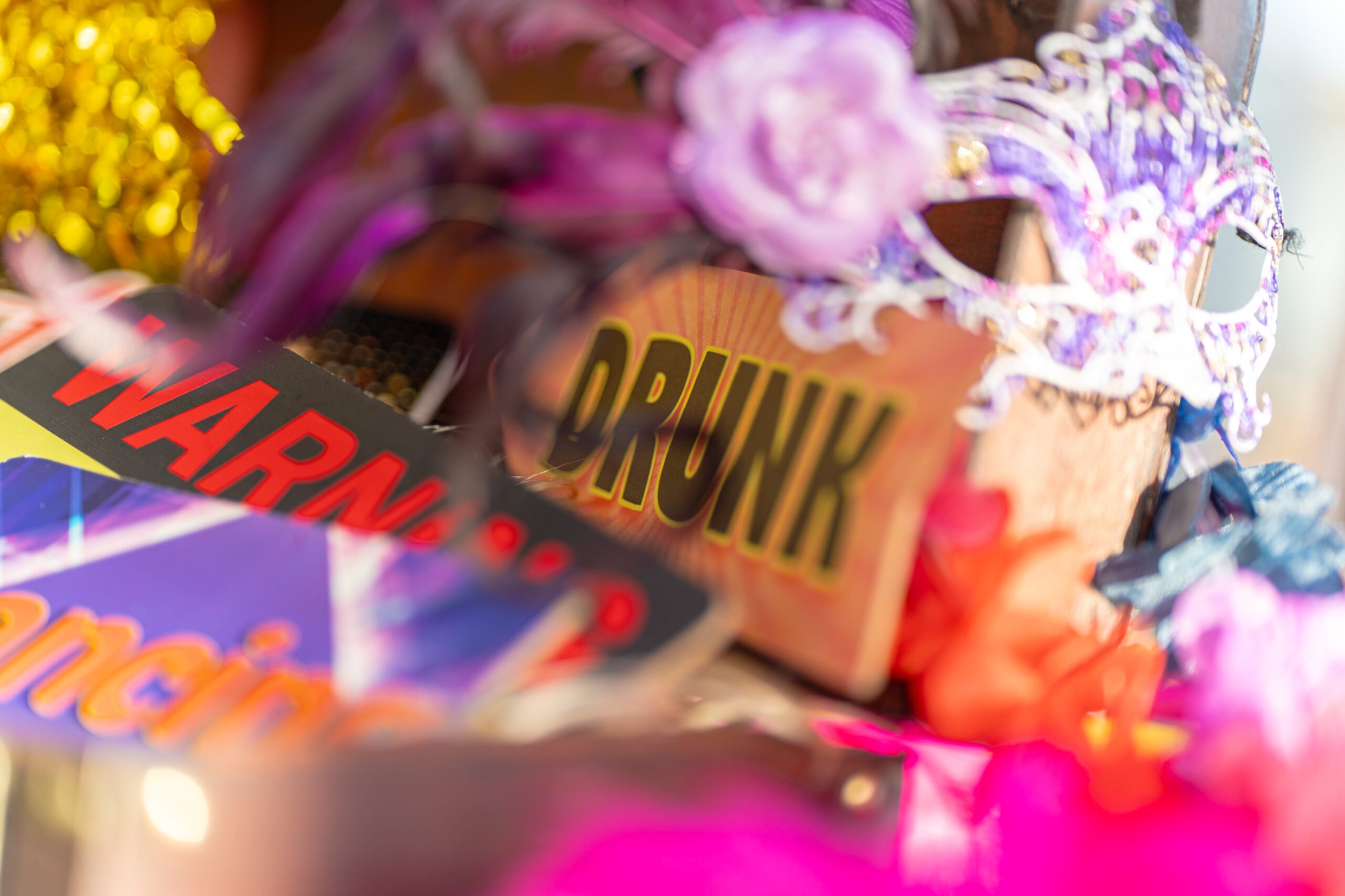 Partybox met props bij photobooth